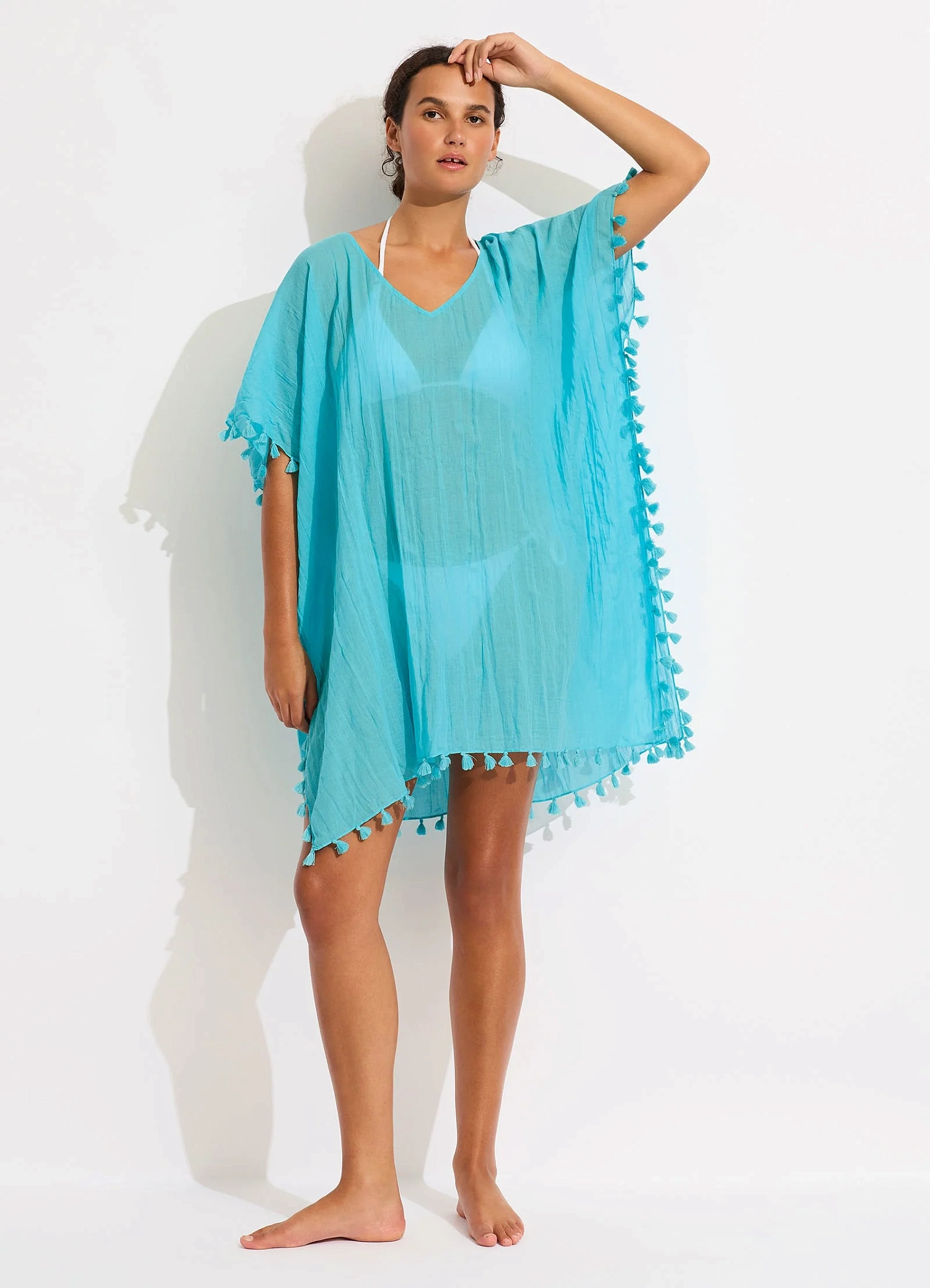 Туника Seafolly Amnesia 52162 - atoll blue #PRICE# - купить с доставкой по Москве, России, оплата при получении